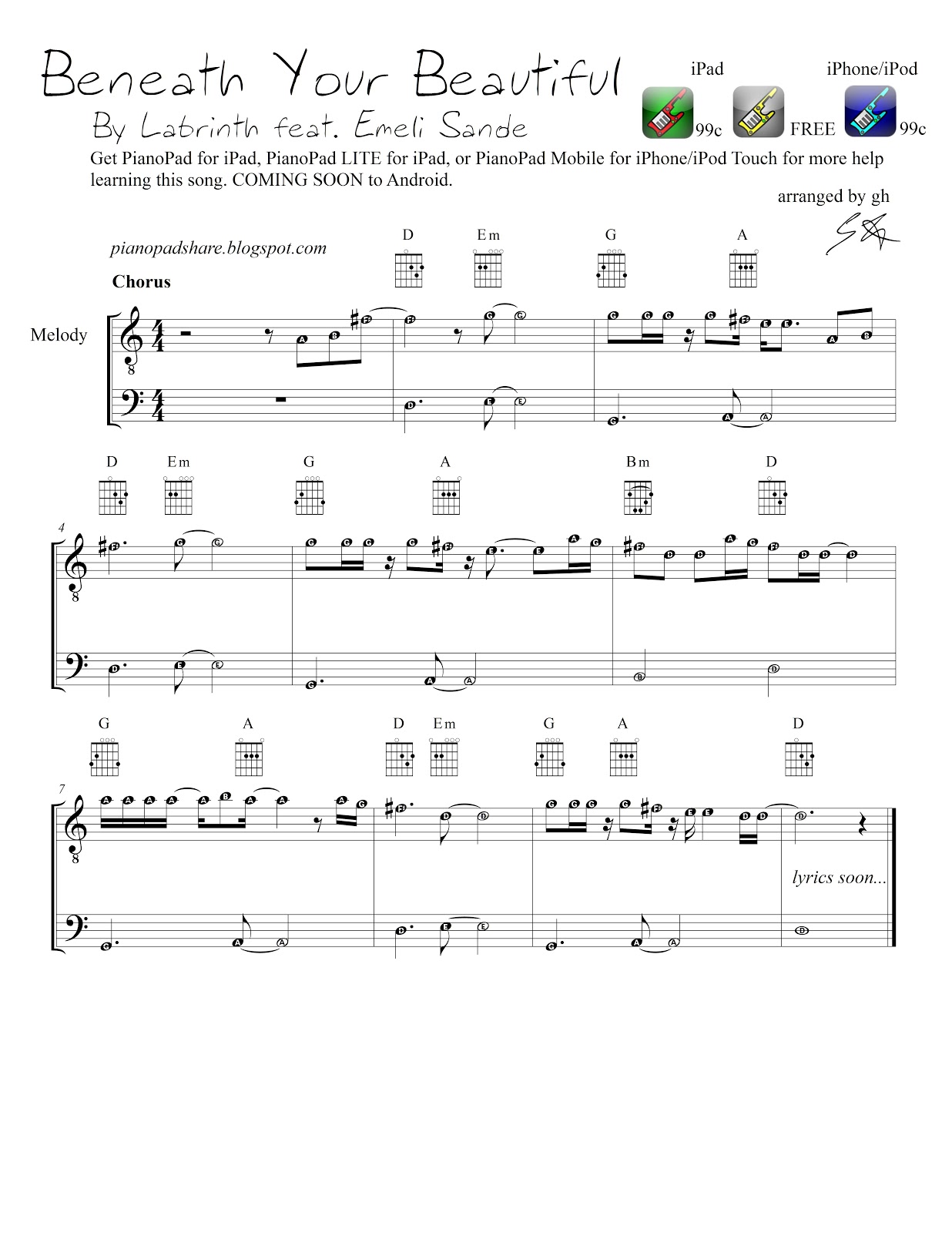 ++ scars to your beautiful chords The Expert